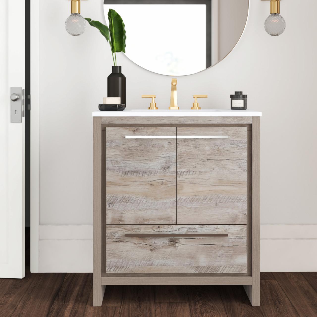 Modern Single Sink Bathroom Vanity Semis Online