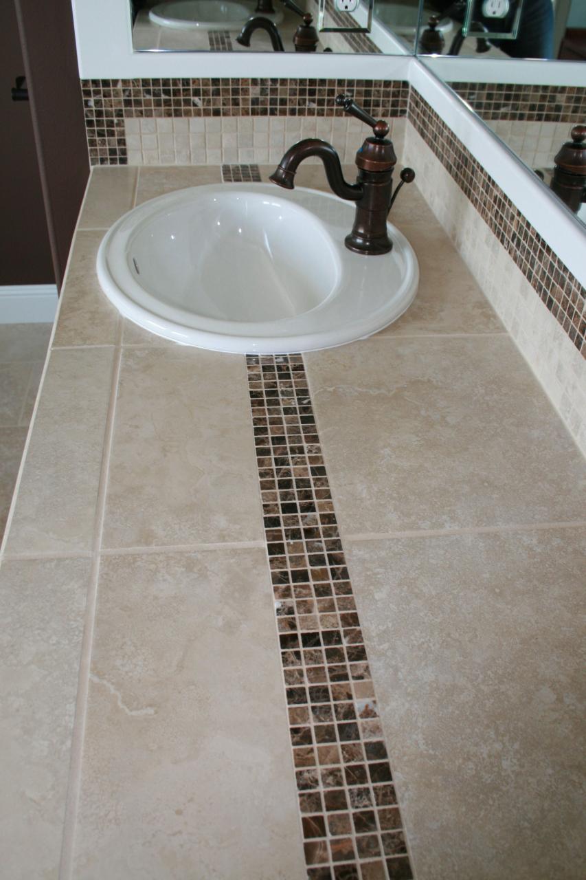Tile Bathroom Vanity Top Ideas