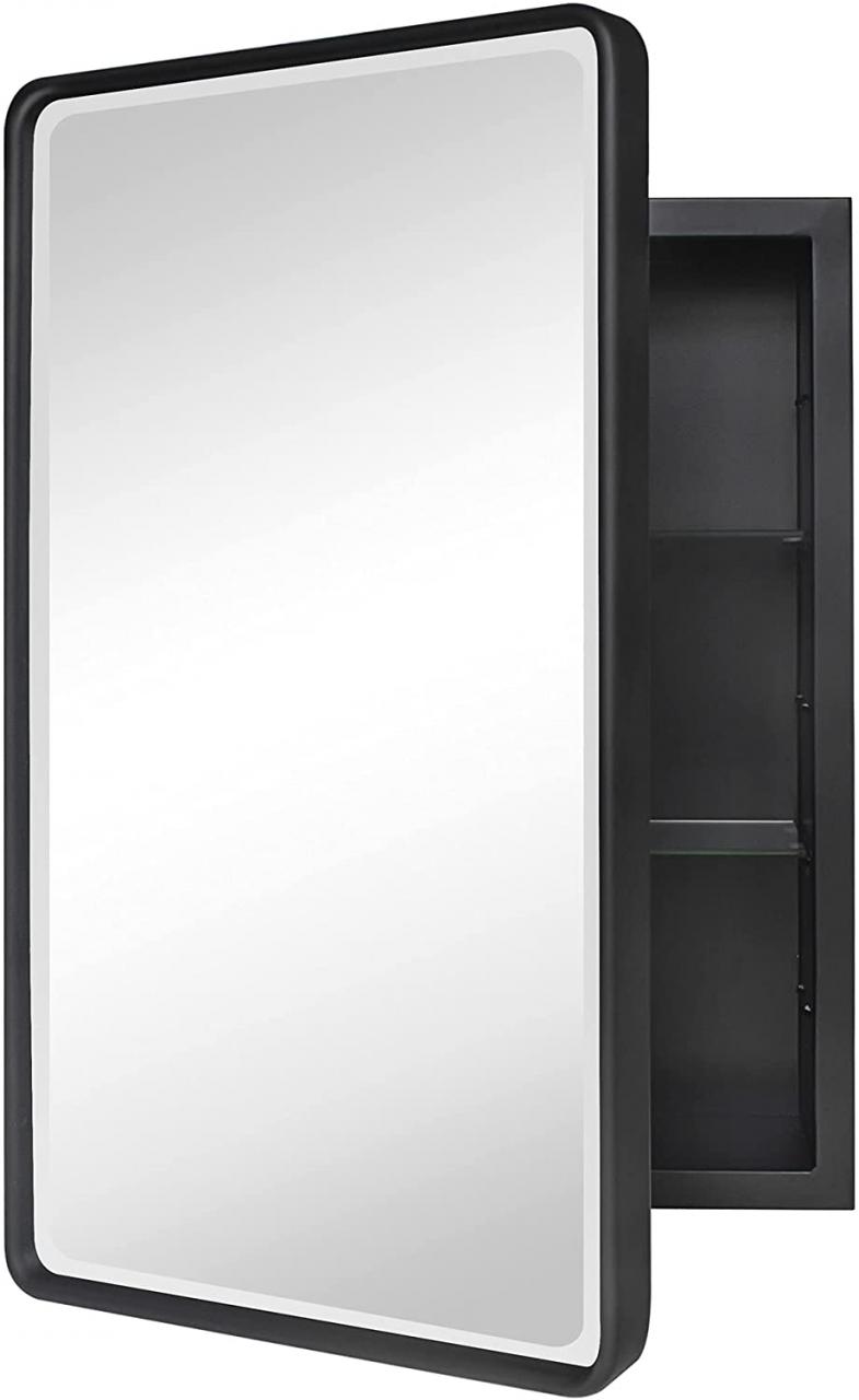 Black Bathroom Cabinet With Mirror