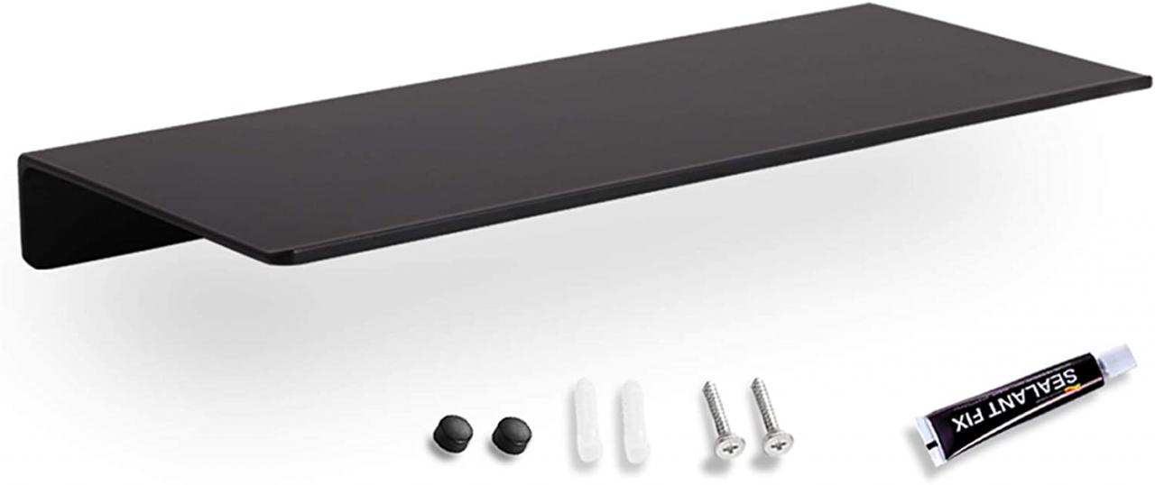 Self Adhesive Bathroom Shelf Black