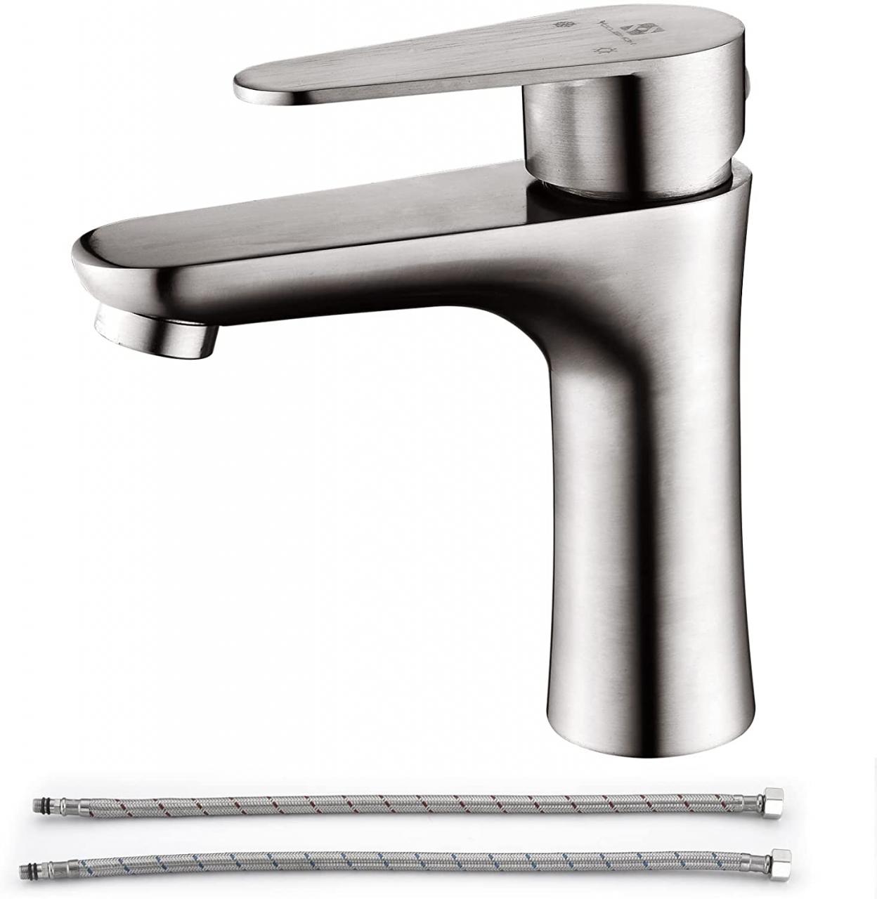 Brushed Stainless Steel Bathroom Faucet
