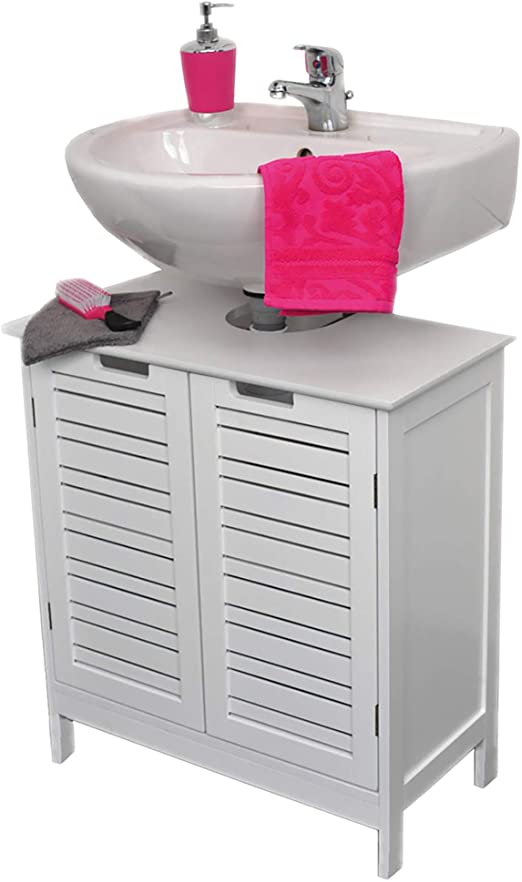 White Under Sink Bathroom Storage Cabinet