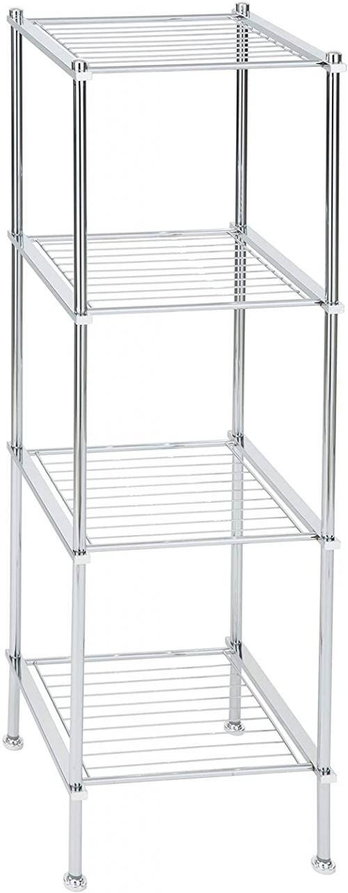 Chrome Bathroom Storage Shelves