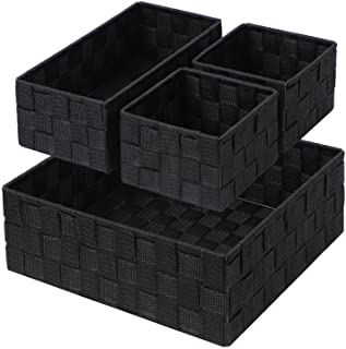 Bathroom Storage Boxes Black