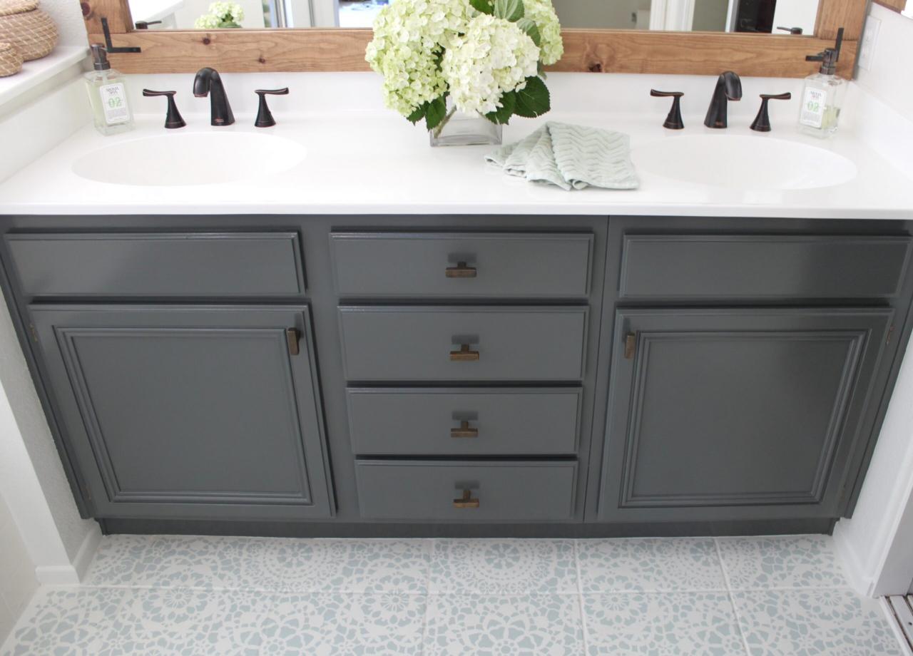 DIY Bathroom Cabinet Refacing