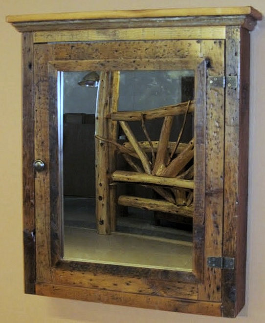 Rustic Bathroom Mirror Cabinet