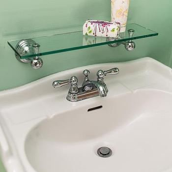 Glass Shelf Over Bathroom Sink