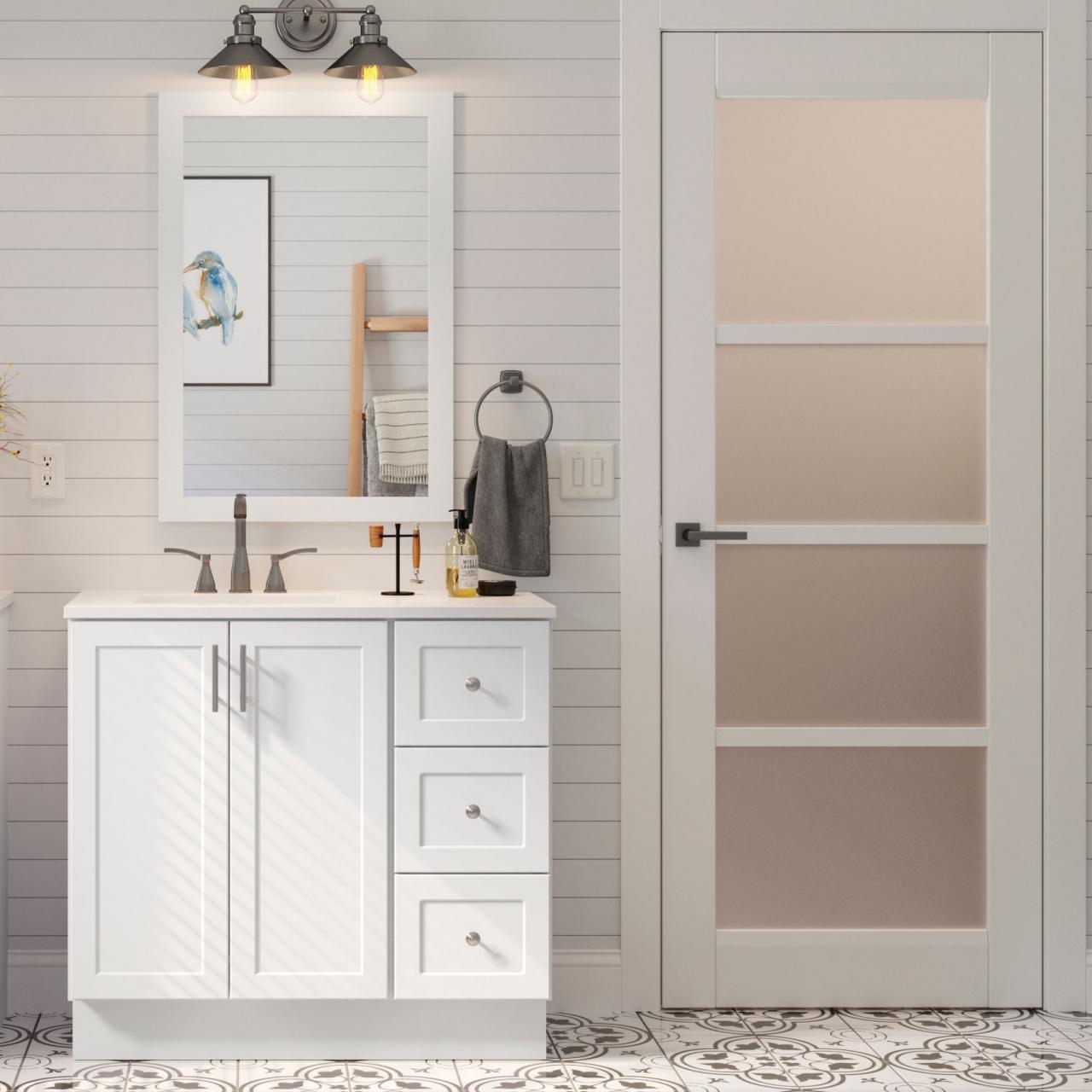 Bathroom Vanity With Top And Mirror
