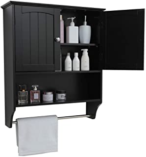 Bathroom Storage Rack Black