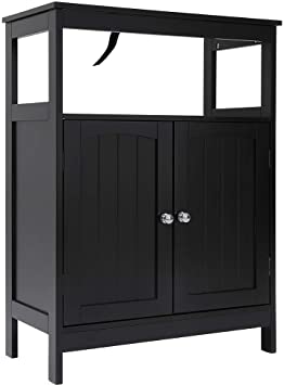 Bathroom Floor Shelf Black