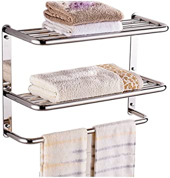 3 Tier Bathroom Shelf with Towel Bar