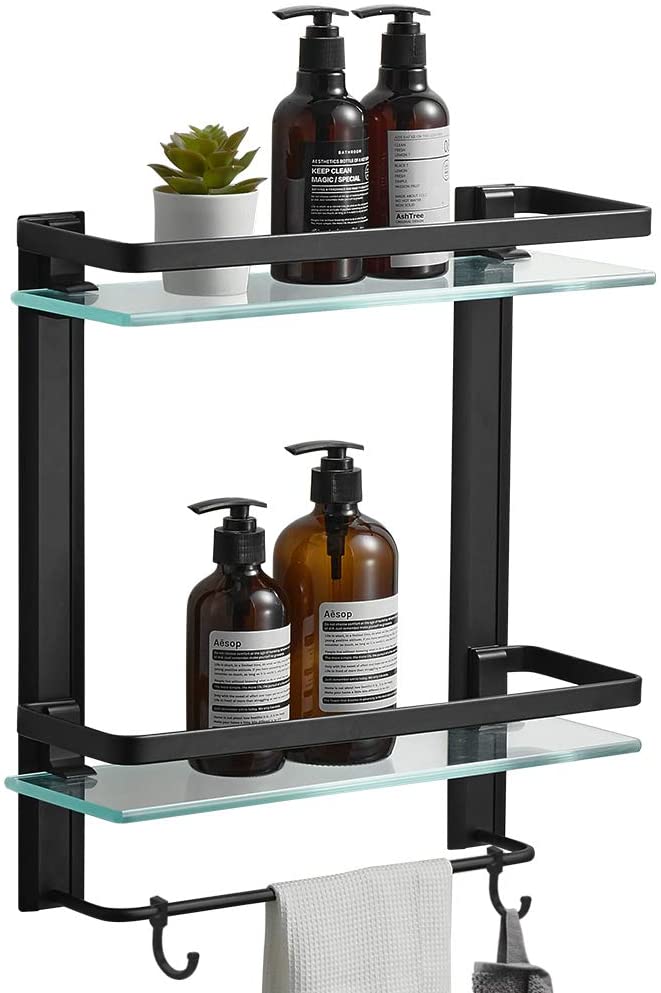 Large Glass Bathroom Shelf