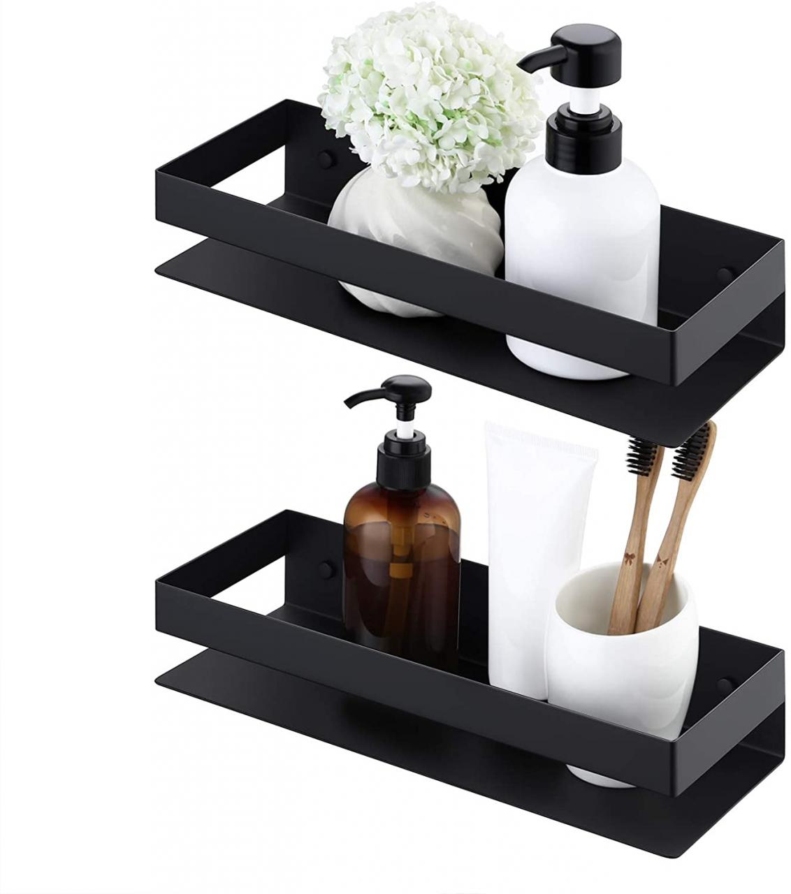 Bathroom Shelf Matt Black Semis Online