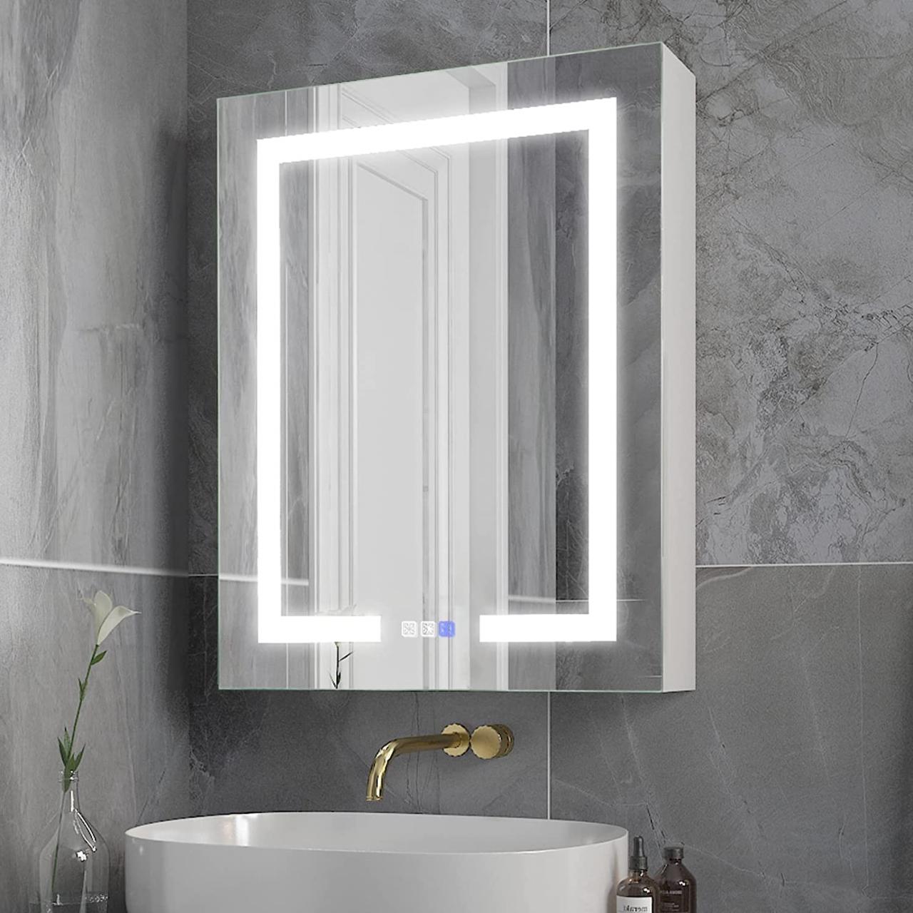 Backlit Bathroom Mirror Cabinet