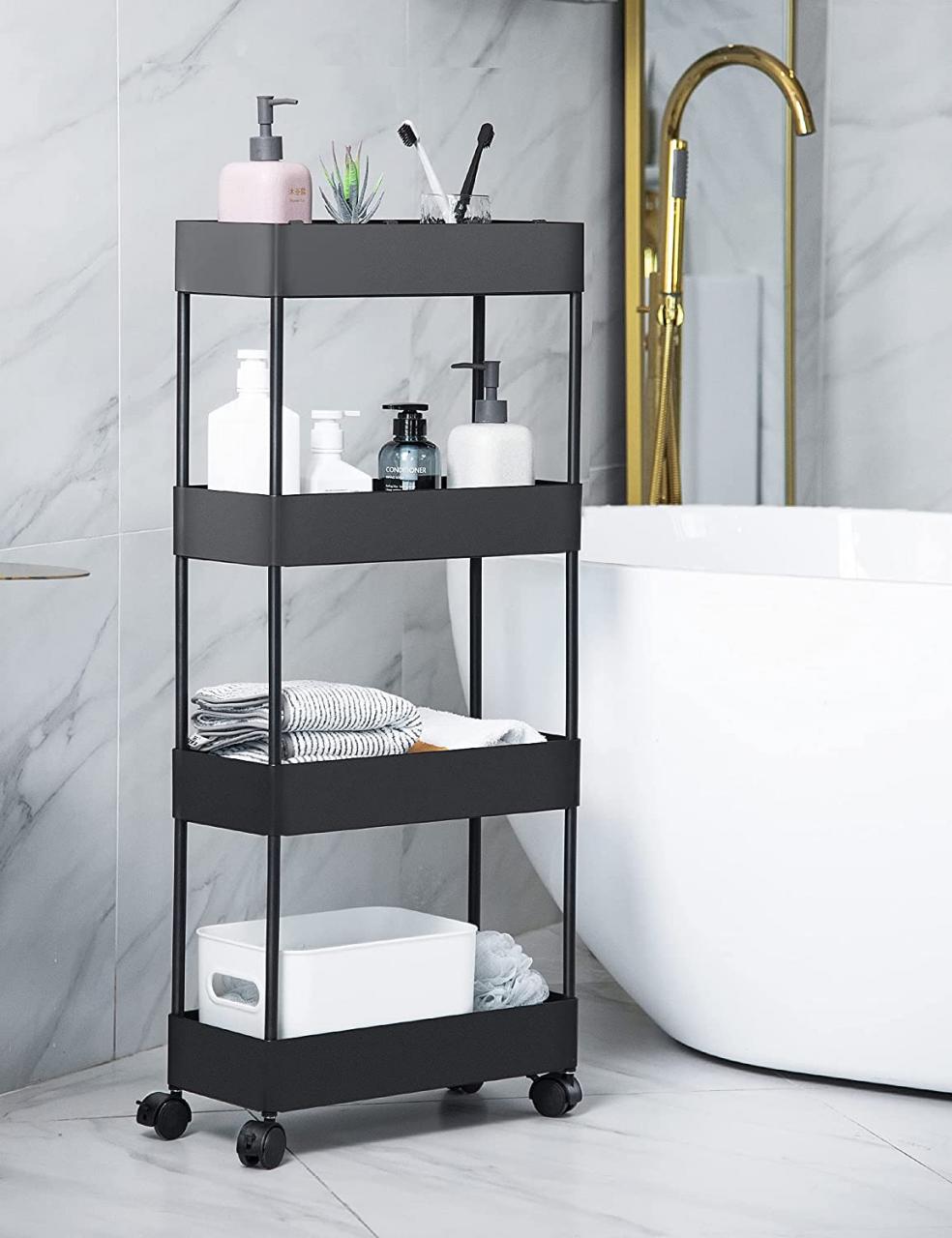 Bathroom Storage Cart With Wheels
