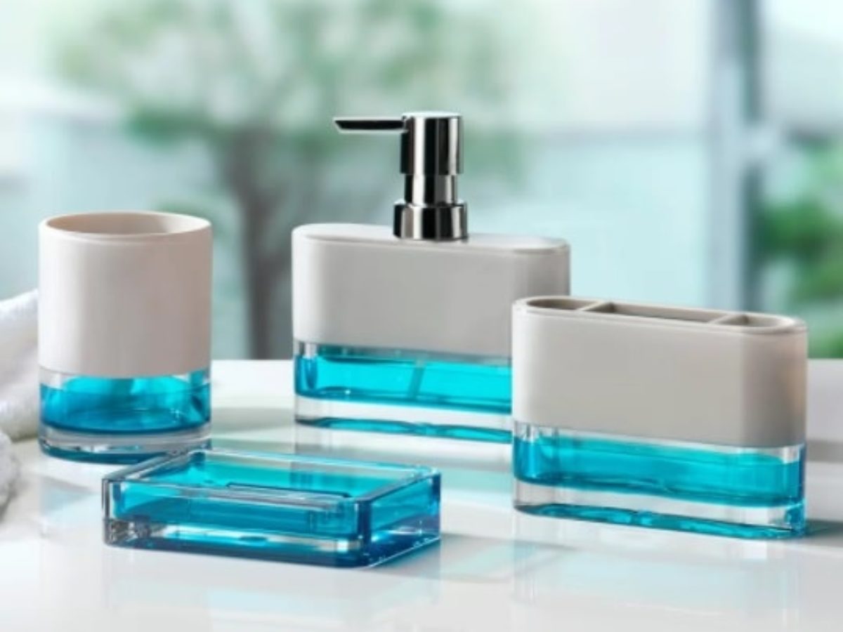 Aqua Blue Bathroom Accessories