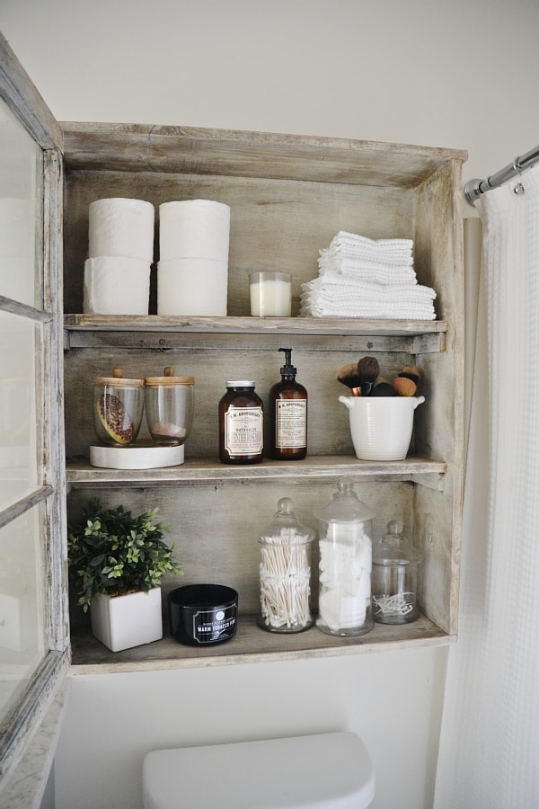 DIY Bathroom Cabinet Storage
