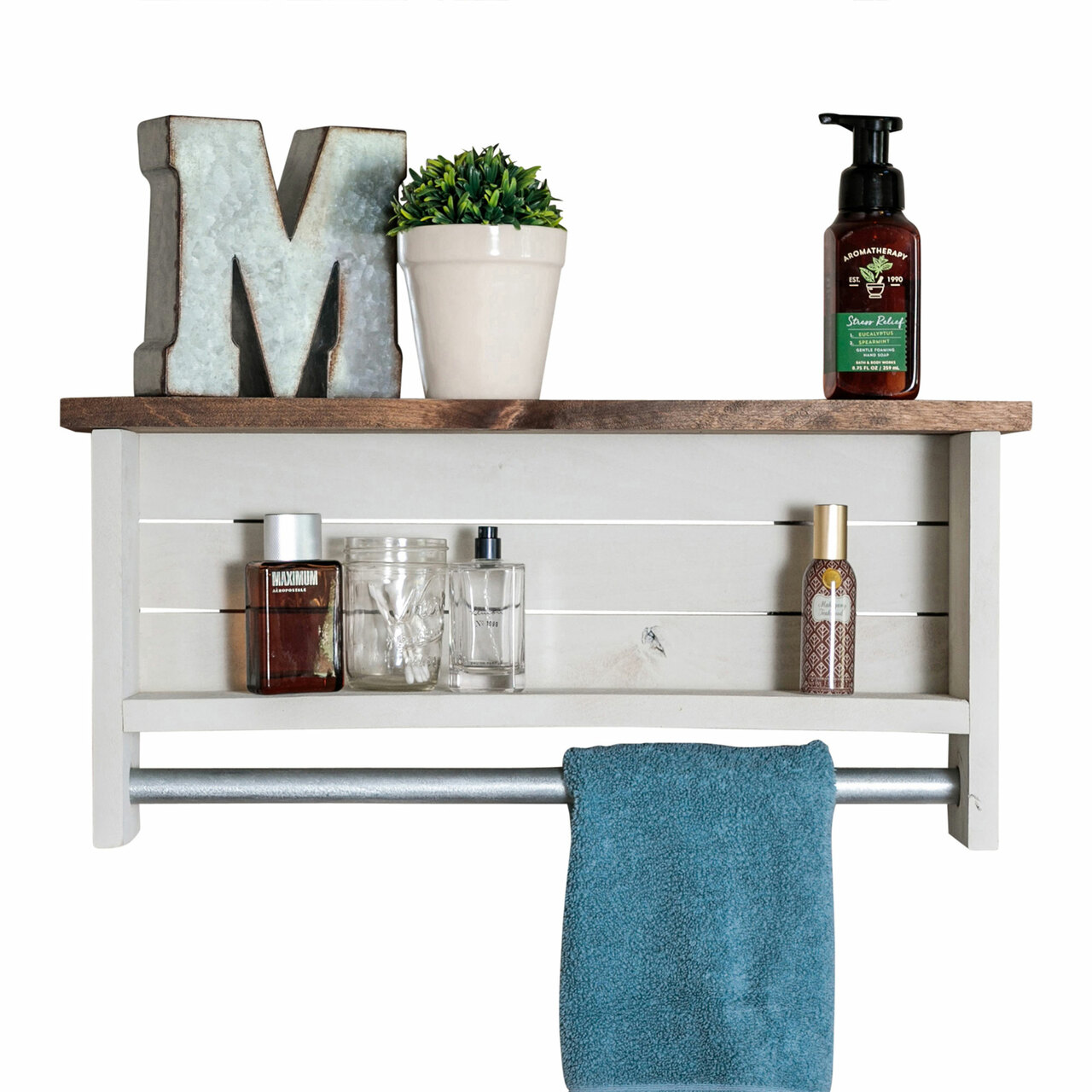 Bathroom Shelf and Towel Holder