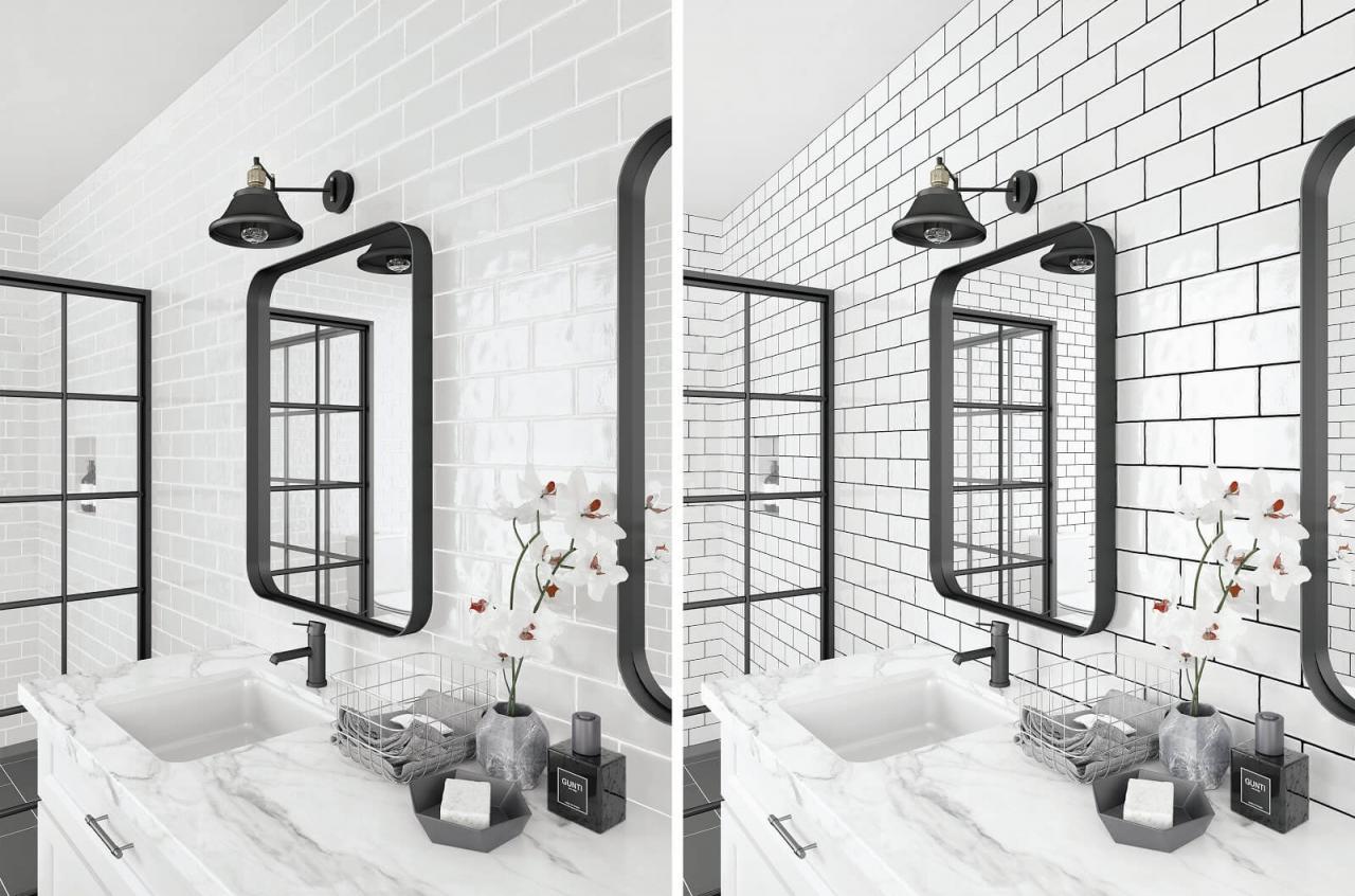 Bathroom Tile Grout Color