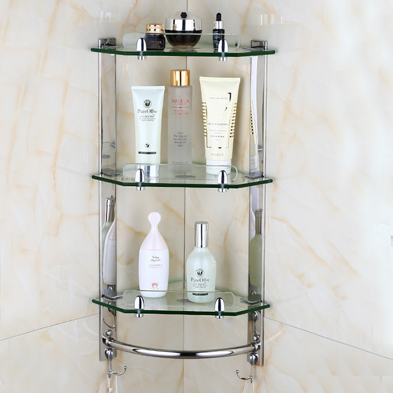 Bathroom Accessories Glass Corner Shelf