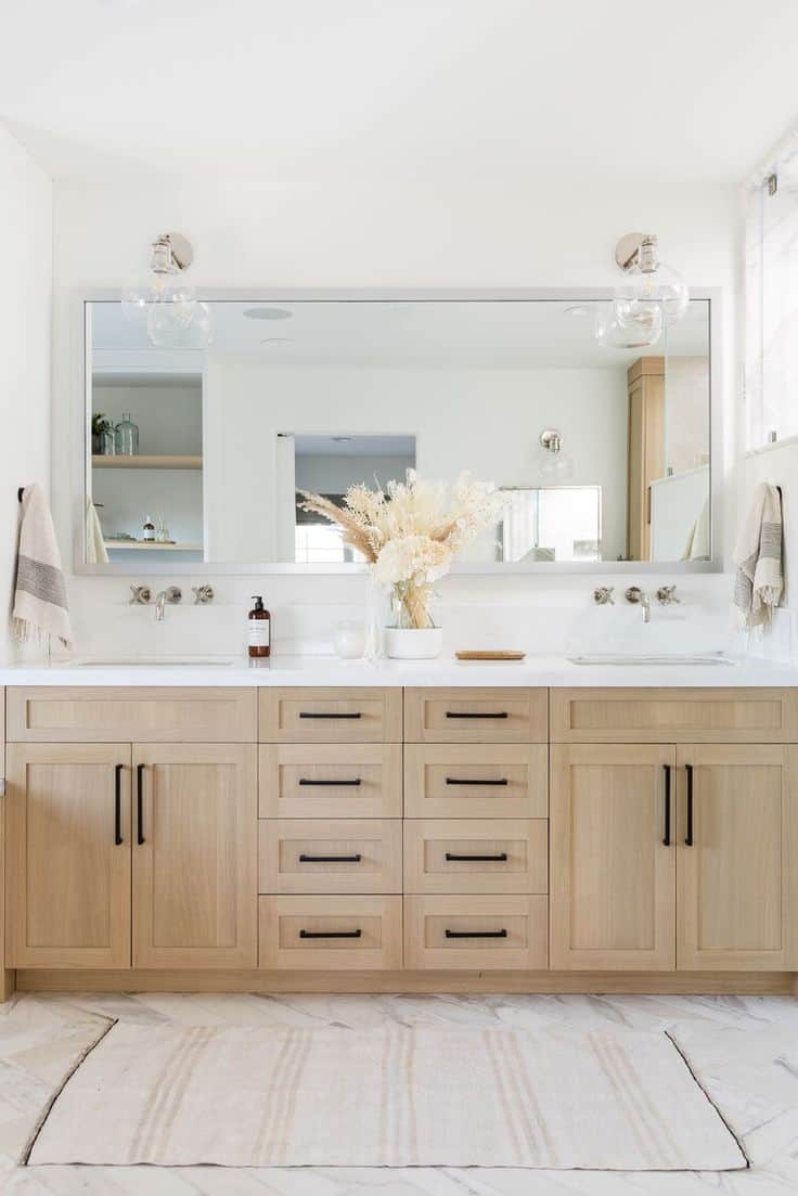Bathroom Vanity Natural Wood