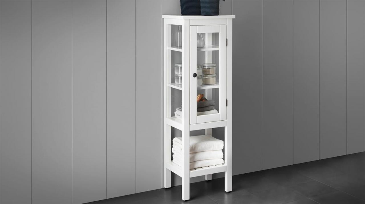 Tall Glass Bathroom Cabinets