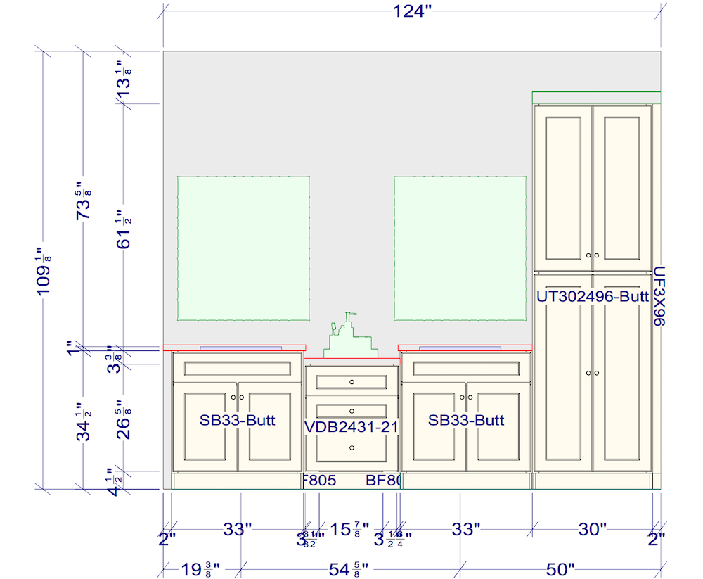 Dimensions Of Bathroom Vanity Cabinet