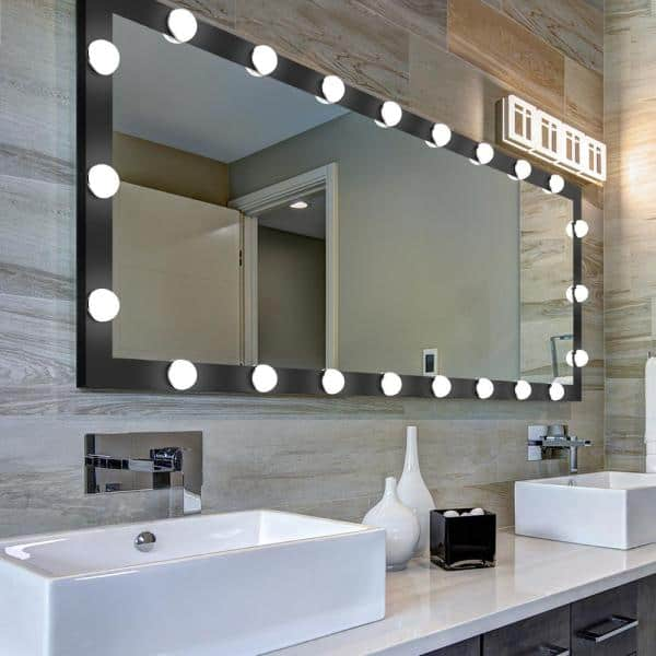 Free Standing Bathroom Mirror With Lights Semis Online