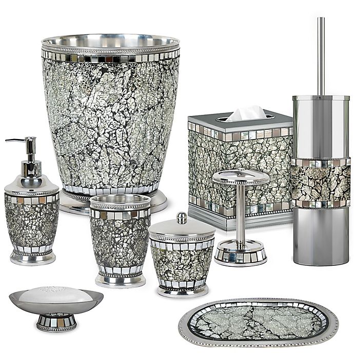 Silver Mosaic Bathroom Accessories