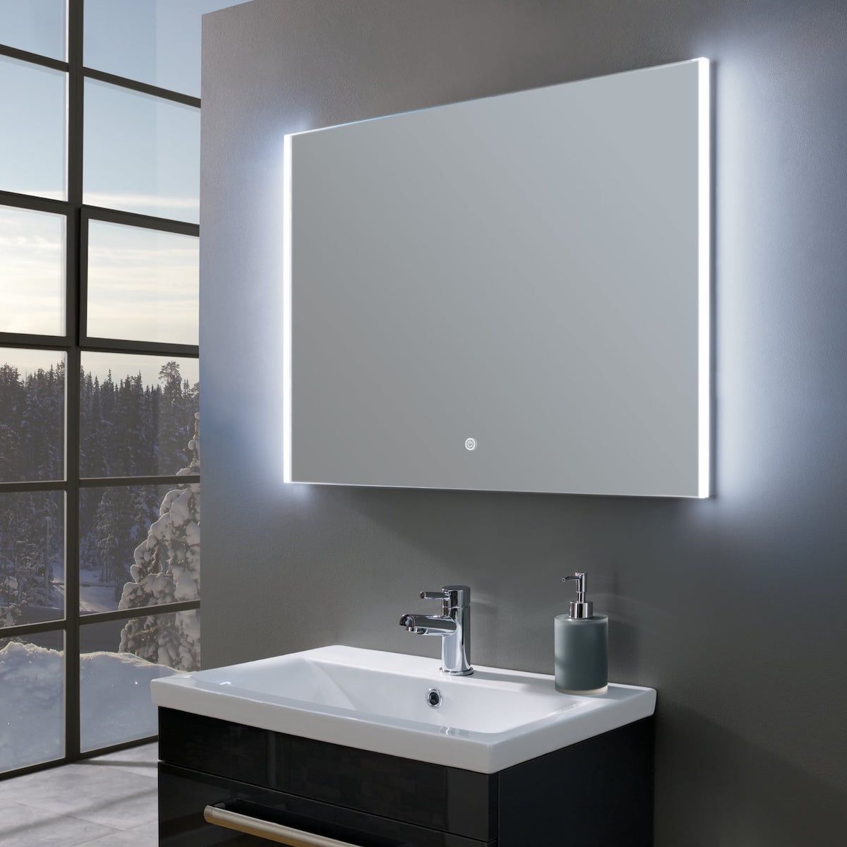 Slimline Illuminated Bathroom Cabinet