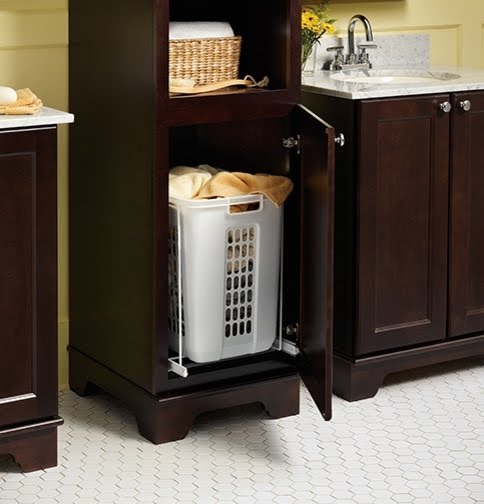 Bathroom Cabinet With Laundry Hamper