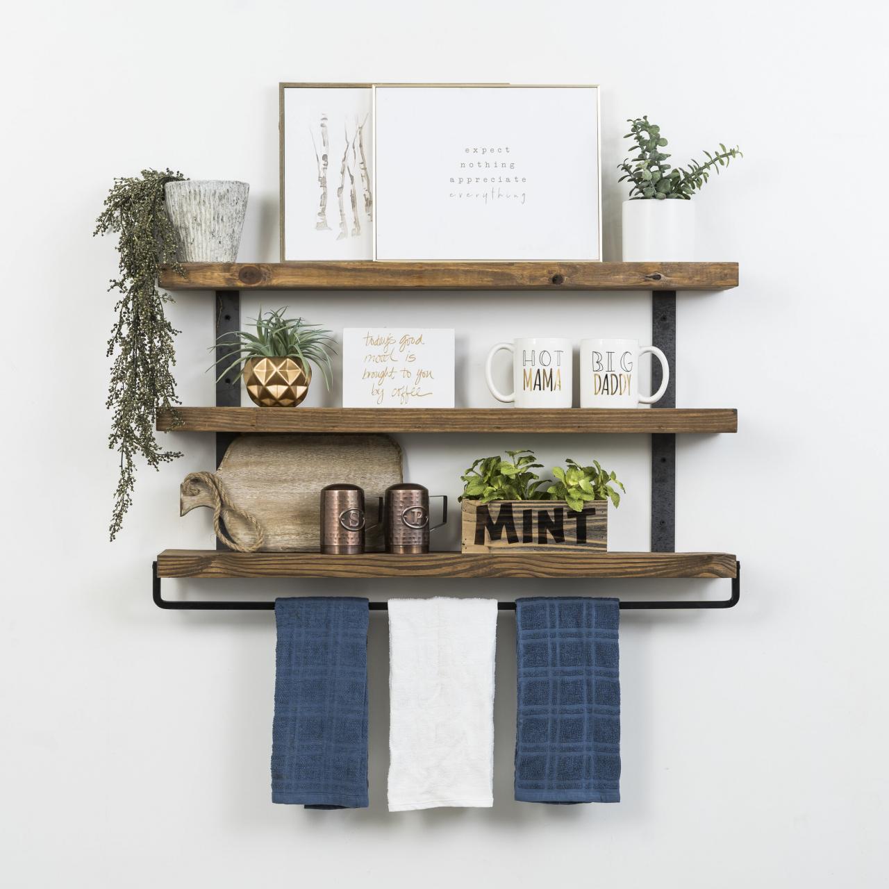 Bathroom Shelf with Towel Rail