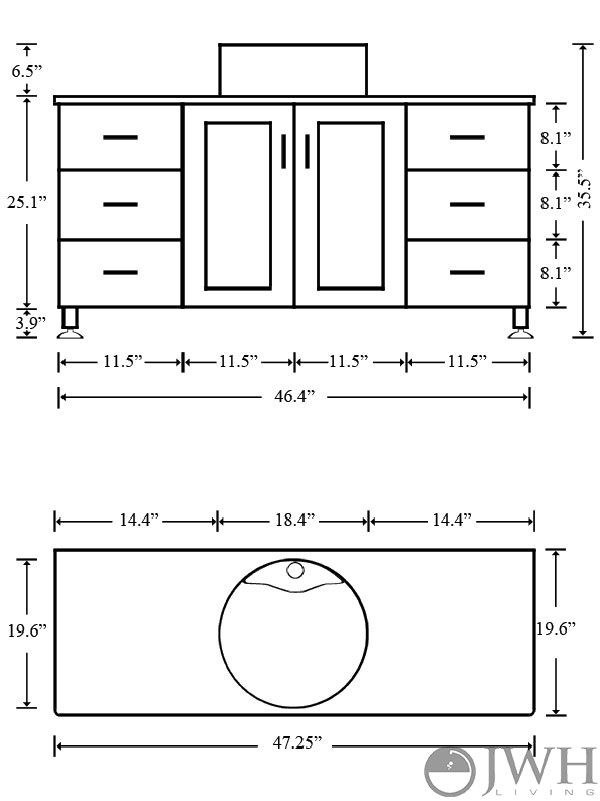 Bathroom Vanity Dimensions Standard Semis Online