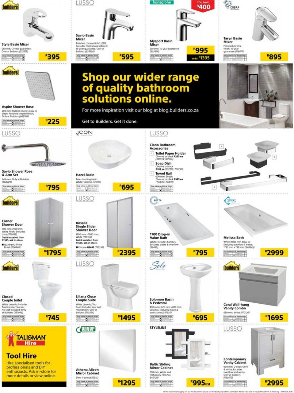 Builders Warehouse Bathroom Accessories South Africa
