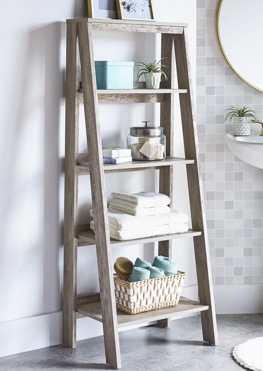Modern Bathroom Ladder Shelf