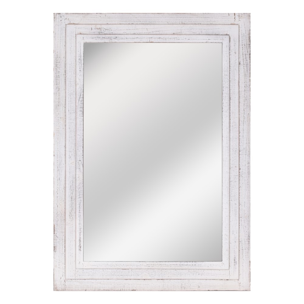 White Distressed Bathroom Mirrors