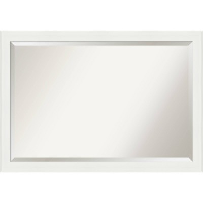 Framed White Bathroom Mirrors