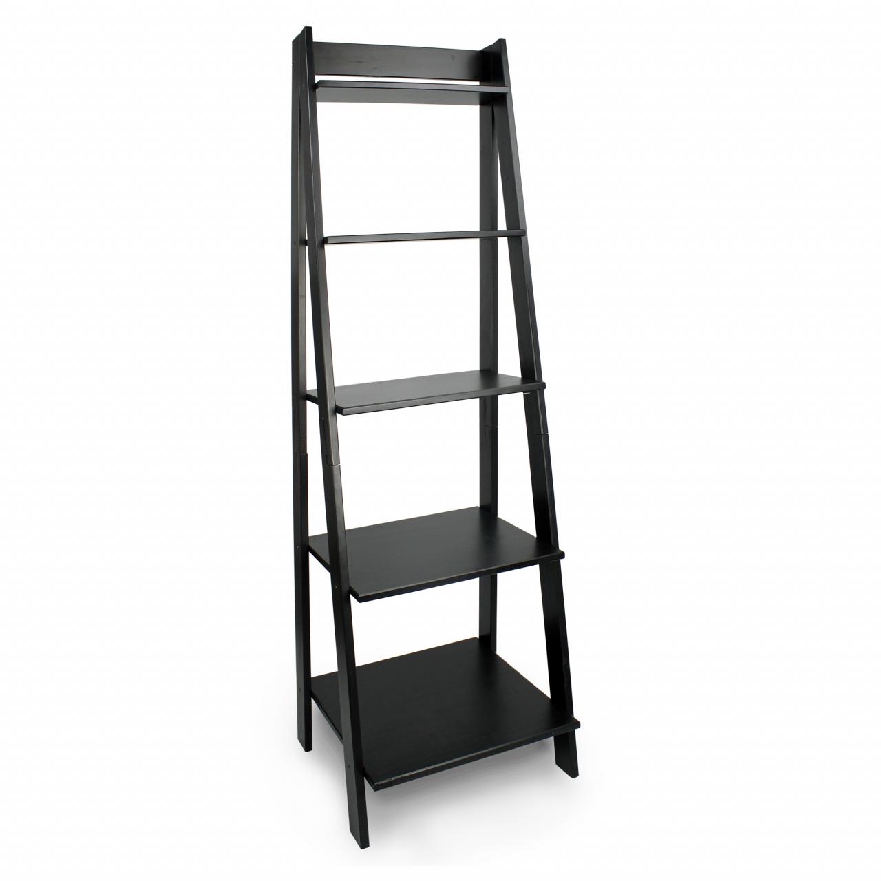 Black Metal Bathroom Ladder Shelf