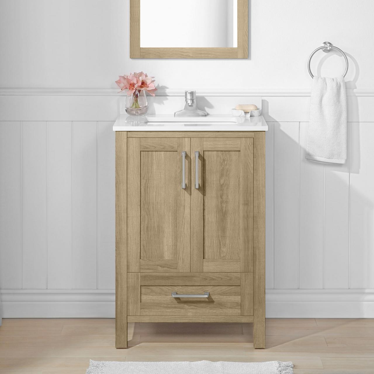 Small Oak Bathroom Cabinet