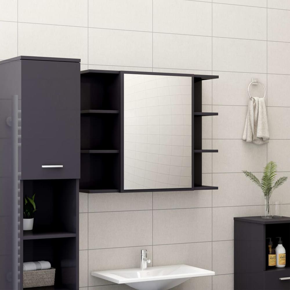 High Gloss Mirrored Bathroom Cabinet