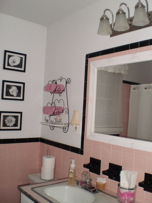 Pink And Black Bathroom Accessories