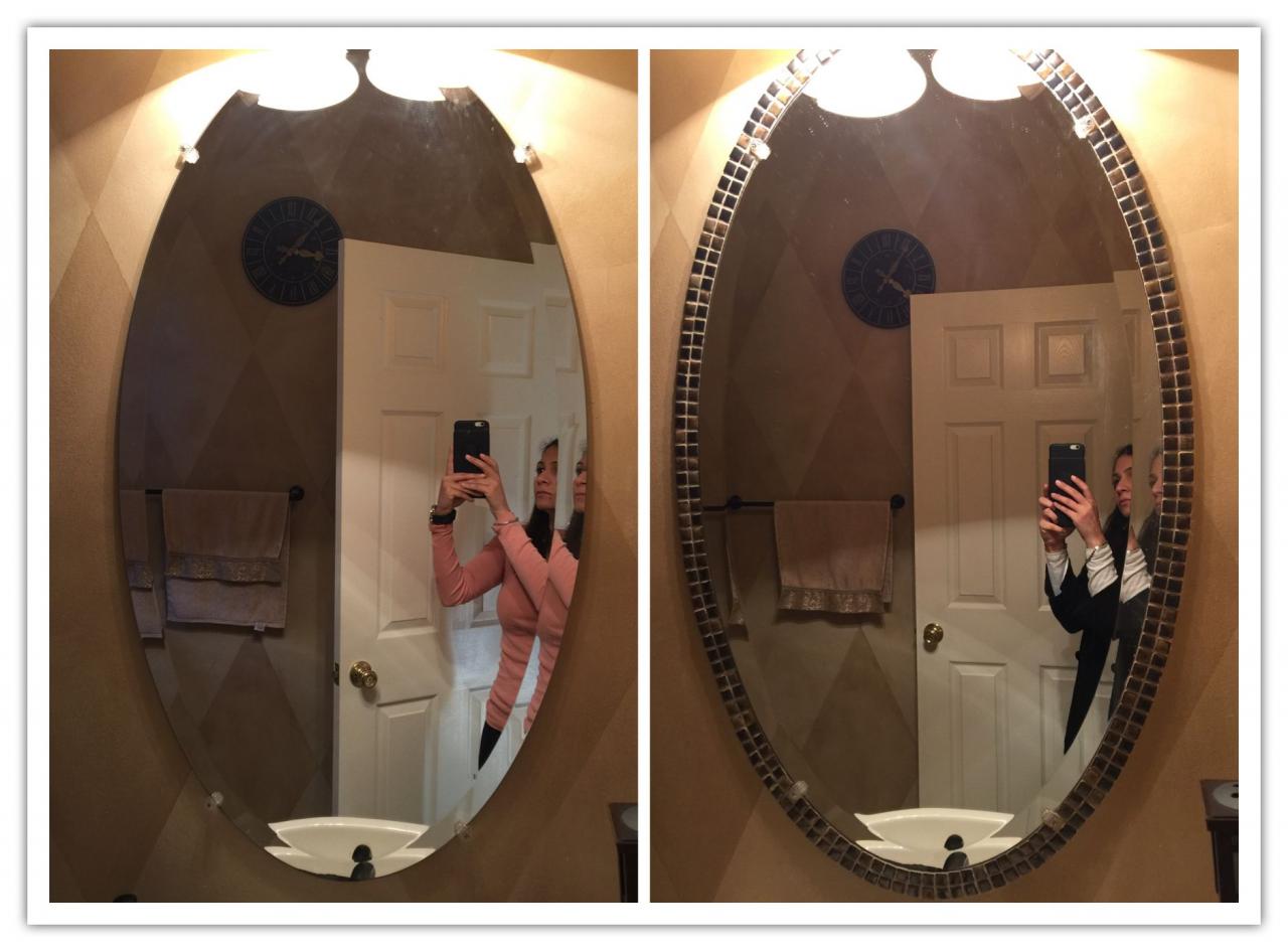 How To Frame An Oval Bathroom Mirror