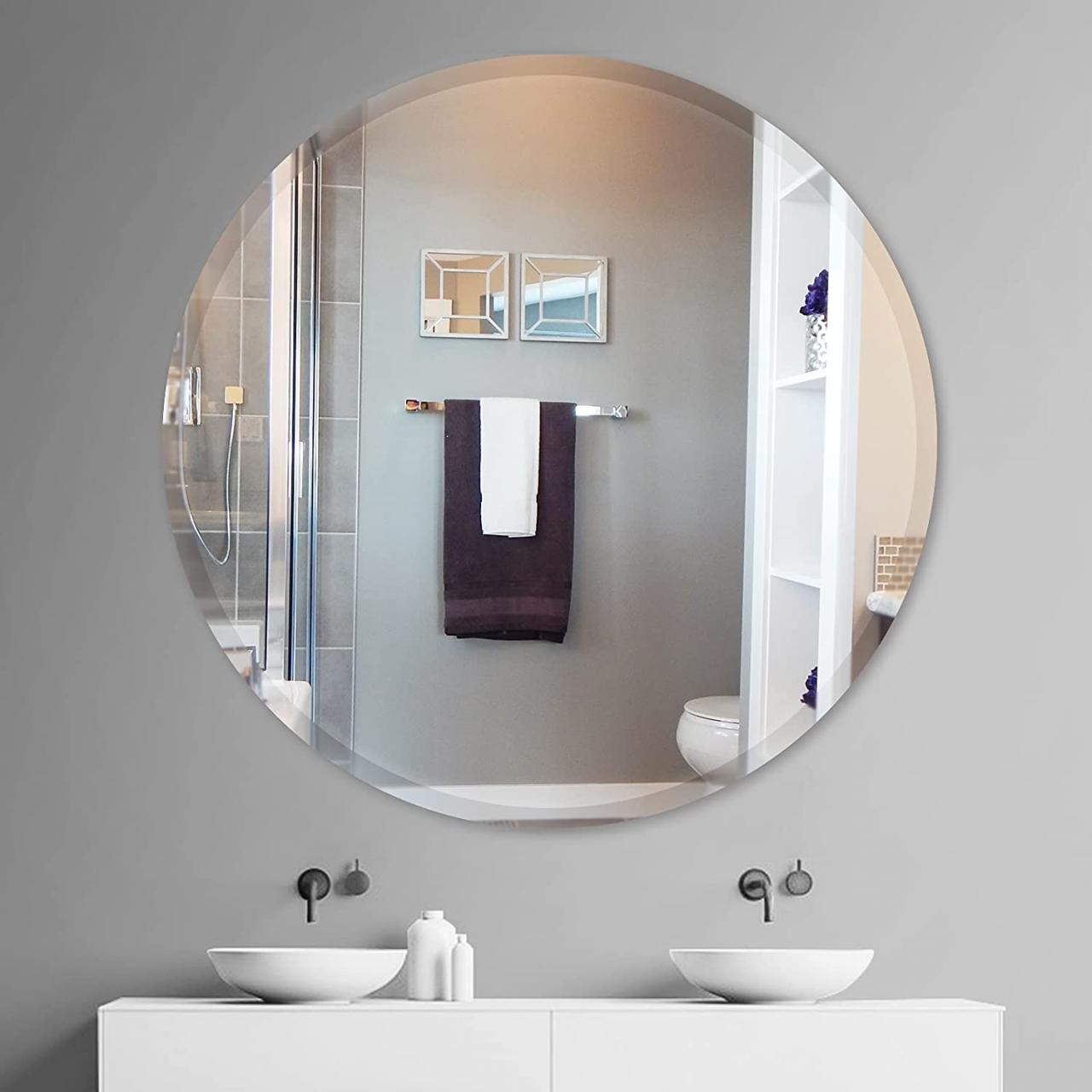Round Frameless Bathroom Mirror