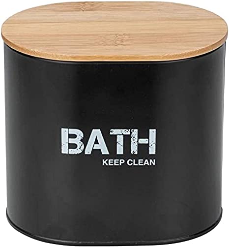 Black Bathroom Storage Box With Lid