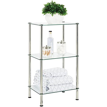 Chrome and Glass Bathroom Storage