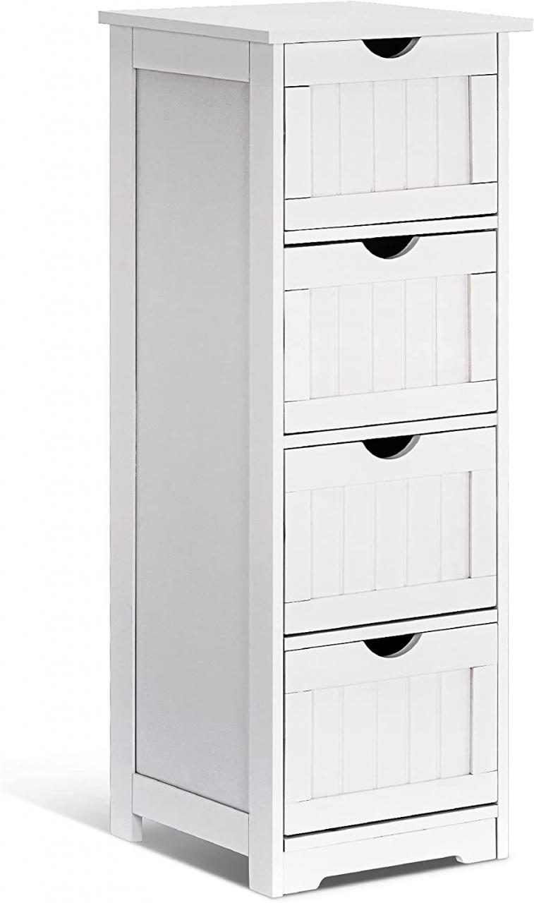 White Bathroom Storage Cupboard