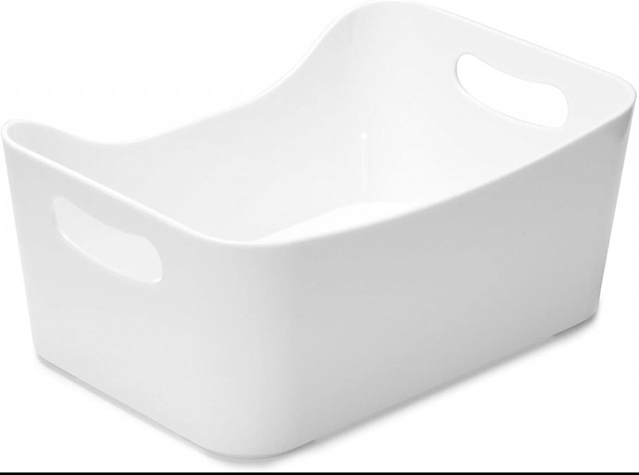 White Plastic Bathroom Storage Box