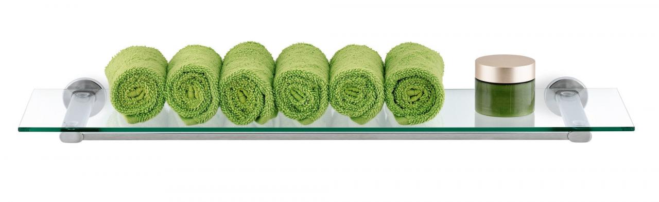 Green Glass Bathroom Shelf