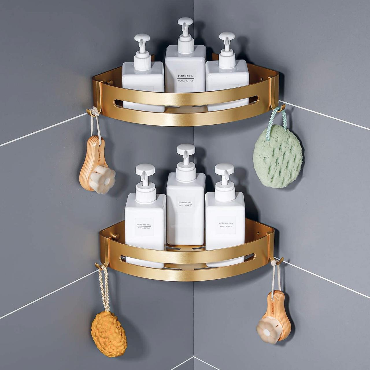 Gold Bathroom Shower Shelf
