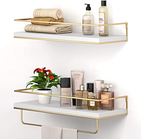 White Bathroom Hanging Shelf